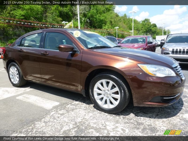 Deep Auburn Pearl / Black/Light Frost Beige 2013 Chrysler 200 Touring Sedan