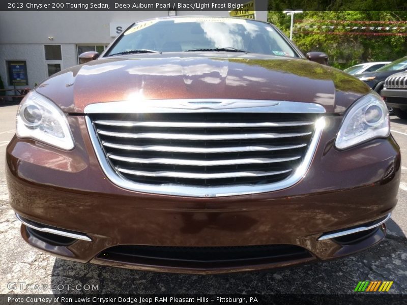 Deep Auburn Pearl / Black/Light Frost Beige 2013 Chrysler 200 Touring Sedan