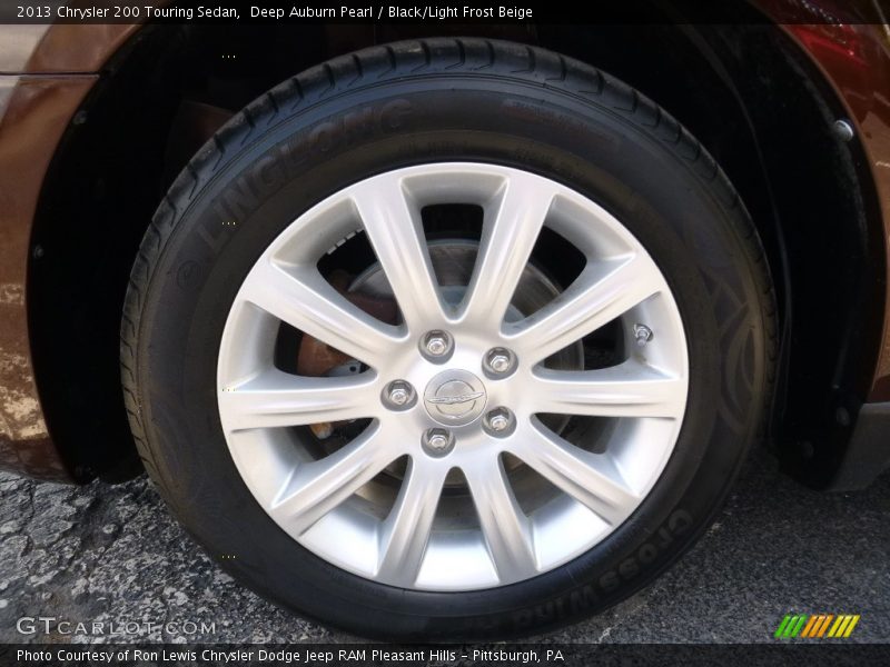 Deep Auburn Pearl / Black/Light Frost Beige 2013 Chrysler 200 Touring Sedan