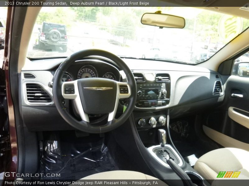 Deep Auburn Pearl / Black/Light Frost Beige 2013 Chrysler 200 Touring Sedan