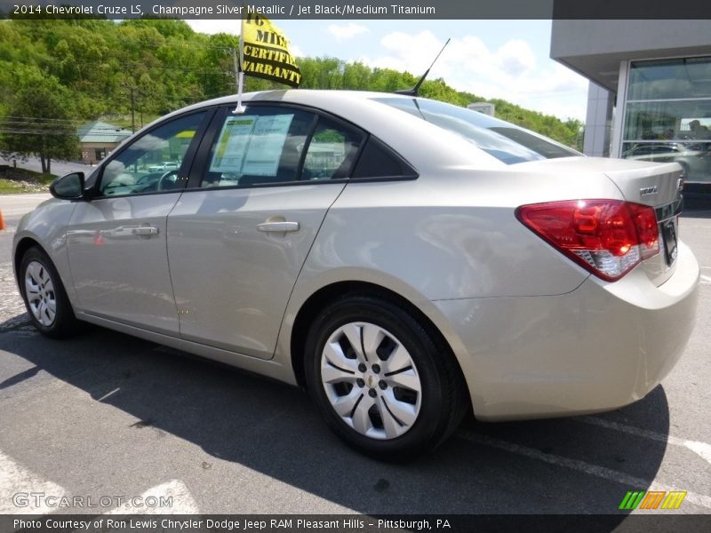 Champagne Silver Metallic / Jet Black/Medium Titanium 2014 Chevrolet Cruze LS