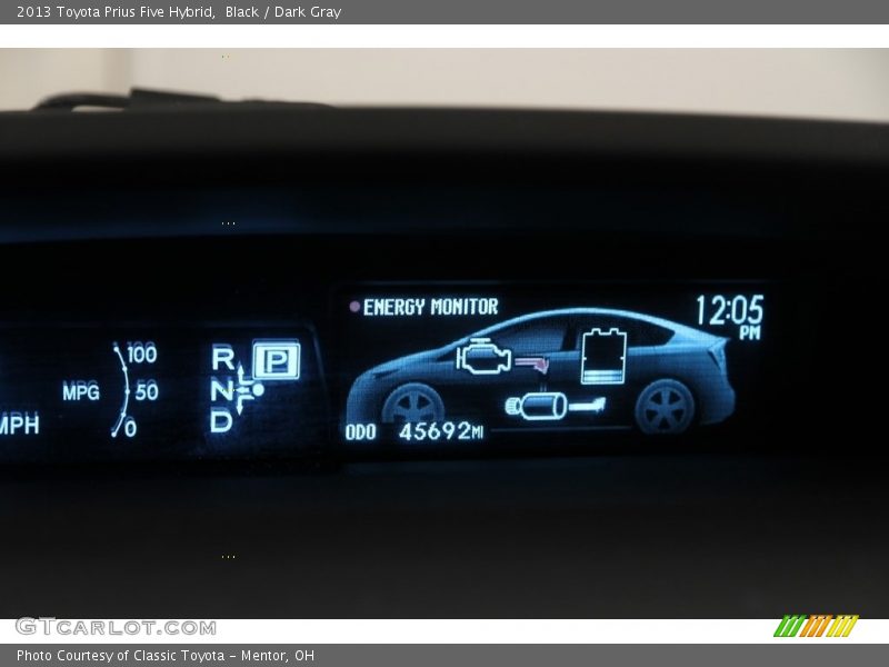 Black / Dark Gray 2013 Toyota Prius Five Hybrid