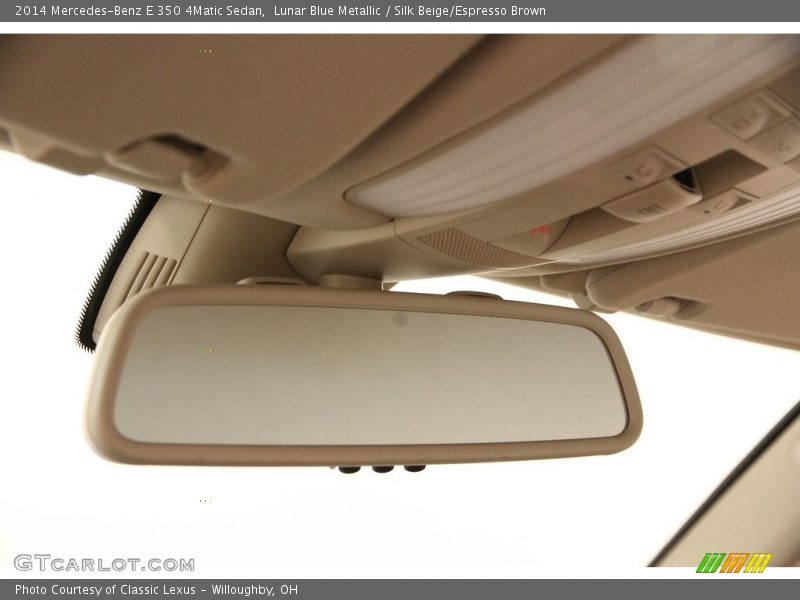 Lunar Blue Metallic / Silk Beige/Espresso Brown 2014 Mercedes-Benz E 350 4Matic Sedan