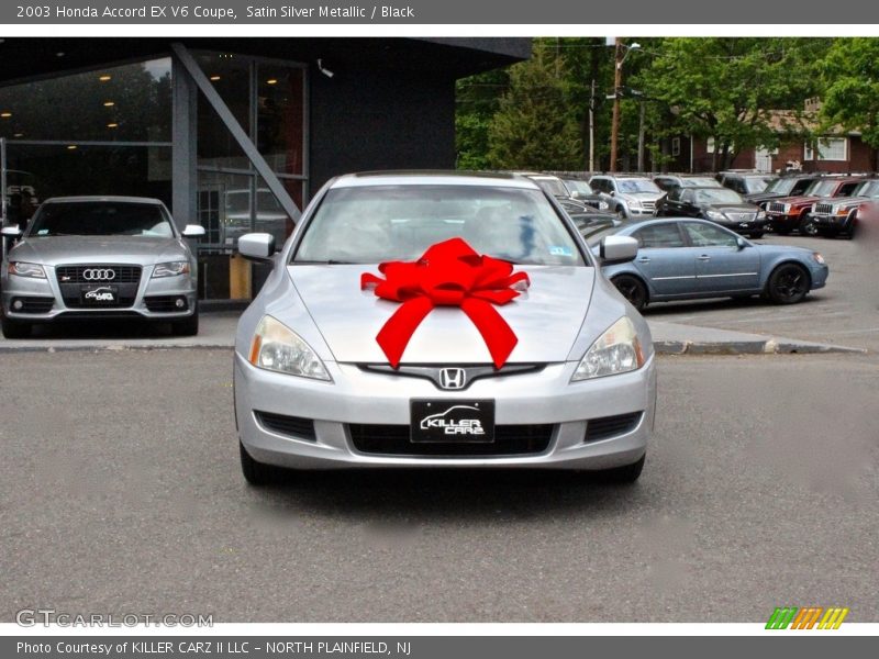 Satin Silver Metallic / Black 2003 Honda Accord EX V6 Coupe