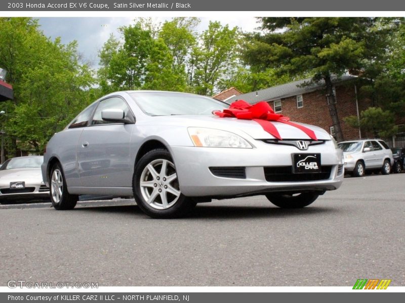 Satin Silver Metallic / Black 2003 Honda Accord EX V6 Coupe