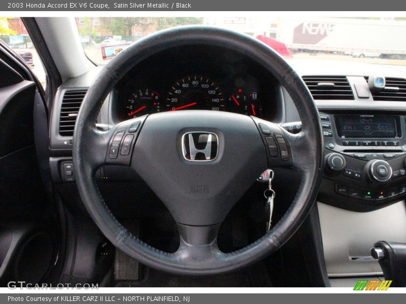 Satin Silver Metallic / Black 2003 Honda Accord EX V6 Coupe