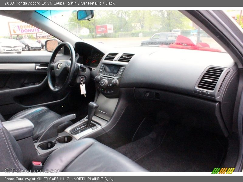 Satin Silver Metallic / Black 2003 Honda Accord EX V6 Coupe