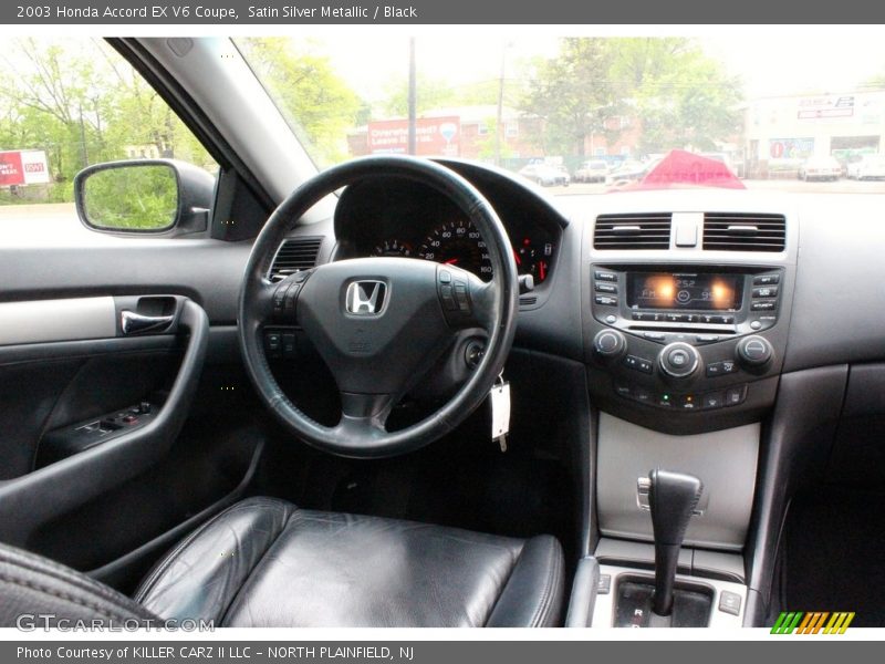 Satin Silver Metallic / Black 2003 Honda Accord EX V6 Coupe