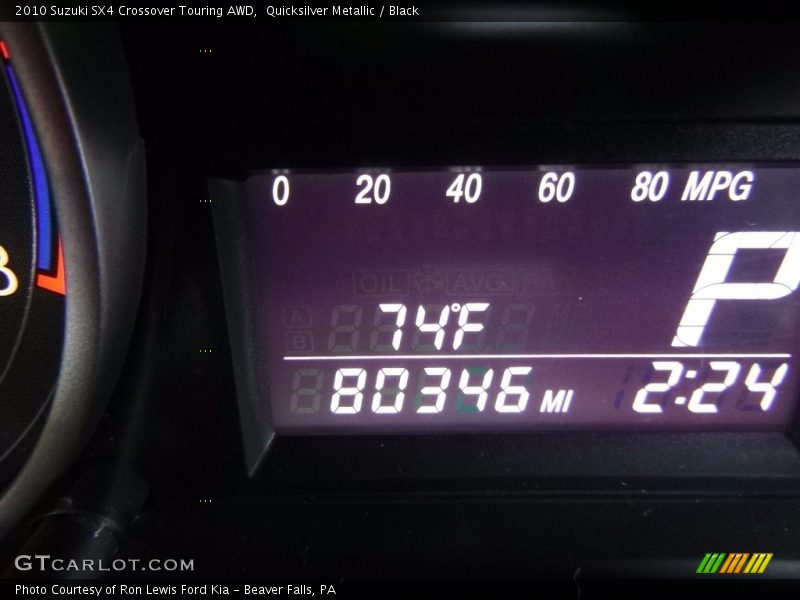 Quicksilver Metallic / Black 2010 Suzuki SX4 Crossover Touring AWD