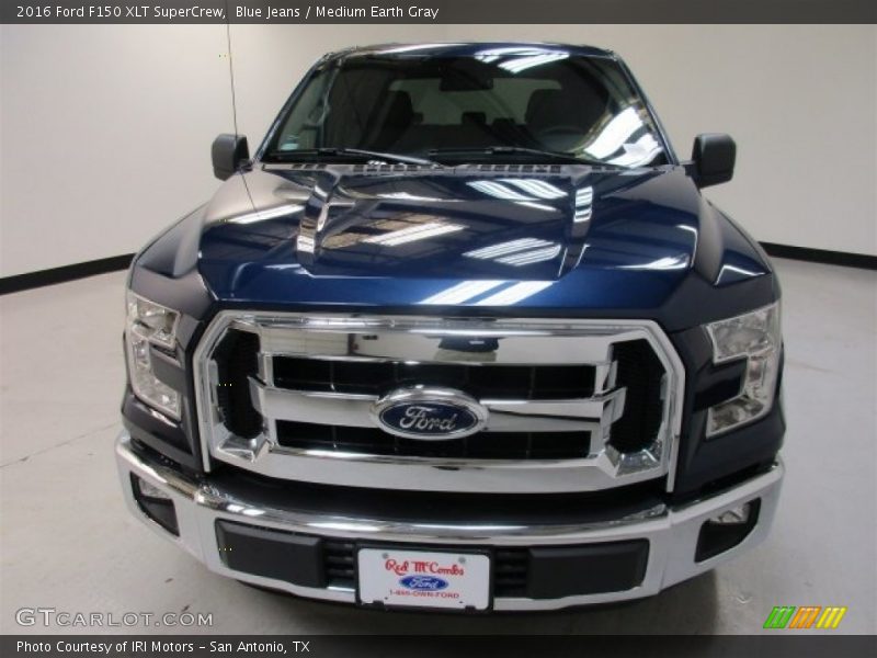 Blue Jeans / Medium Earth Gray 2016 Ford F150 XLT SuperCrew