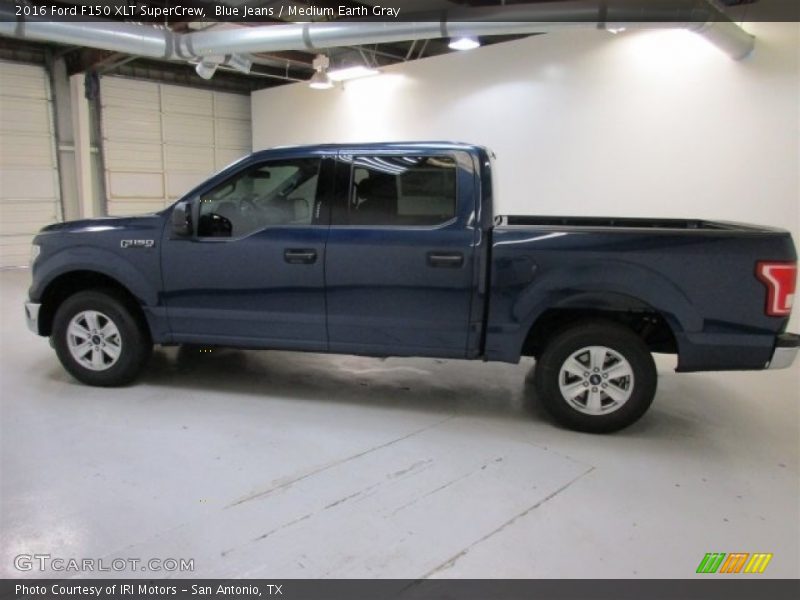 Blue Jeans / Medium Earth Gray 2016 Ford F150 XLT SuperCrew