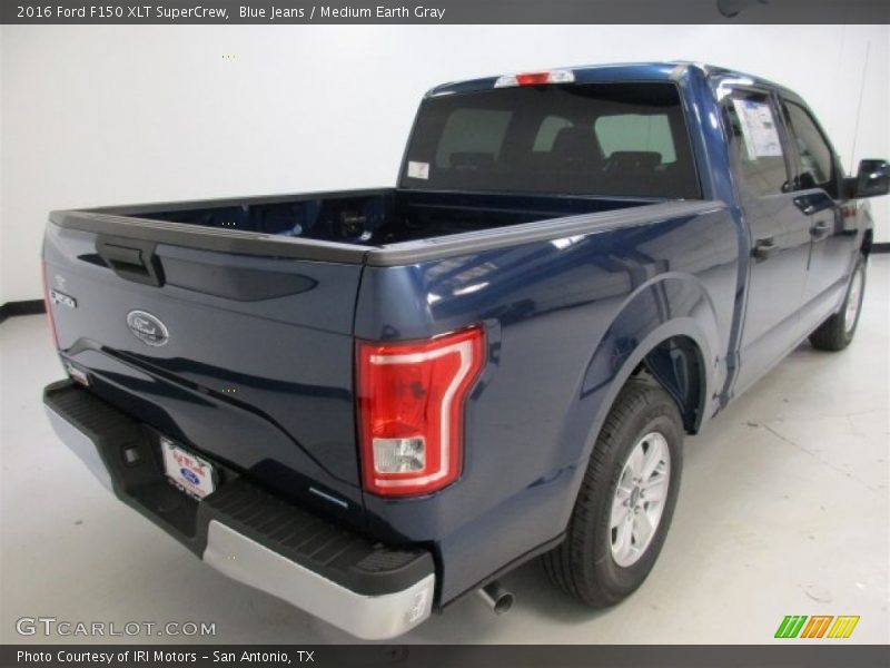 Blue Jeans / Medium Earth Gray 2016 Ford F150 XLT SuperCrew