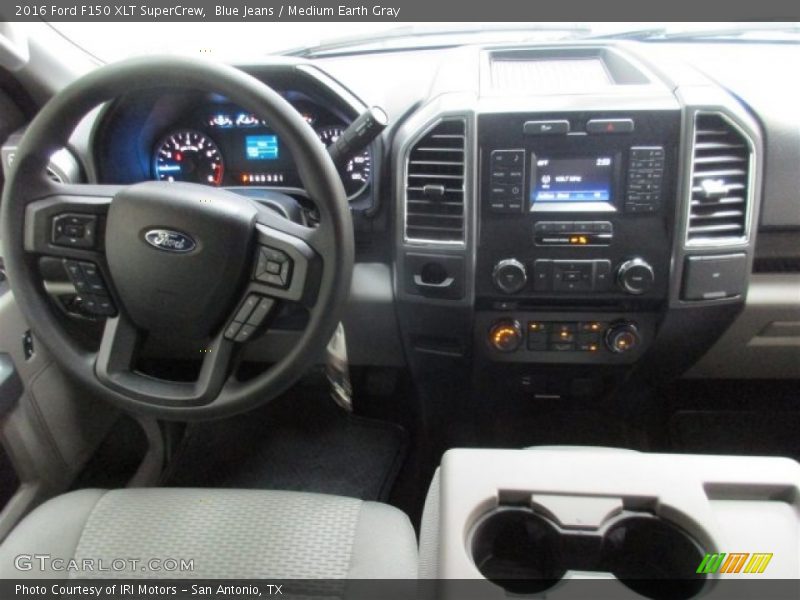 Blue Jeans / Medium Earth Gray 2016 Ford F150 XLT SuperCrew