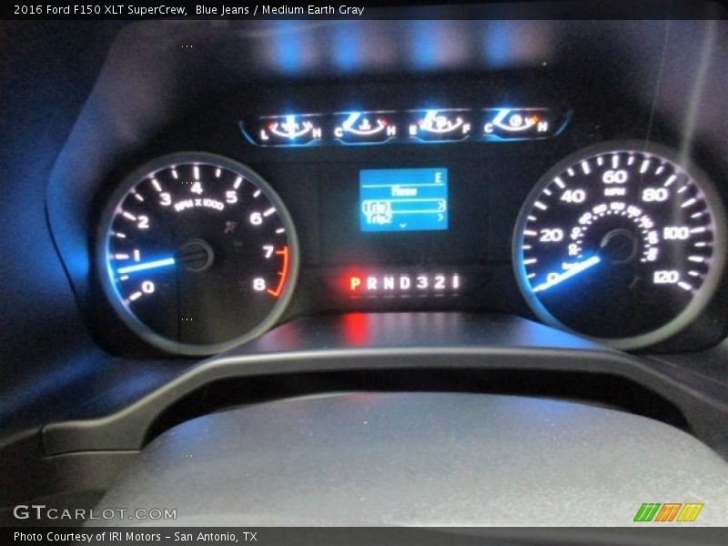Blue Jeans / Medium Earth Gray 2016 Ford F150 XLT SuperCrew