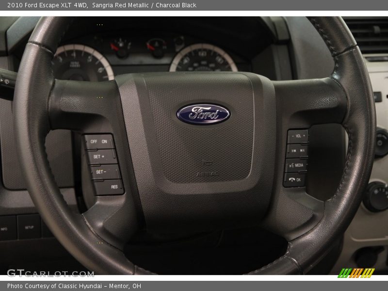 Sangria Red Metallic / Charcoal Black 2010 Ford Escape XLT 4WD