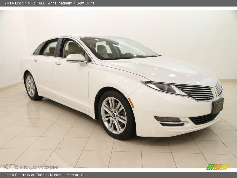 White Platinum / Light Dune 2014 Lincoln MKZ FWD