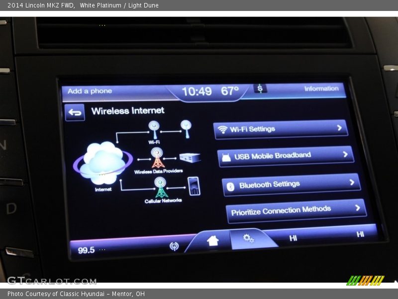 White Platinum / Light Dune 2014 Lincoln MKZ FWD