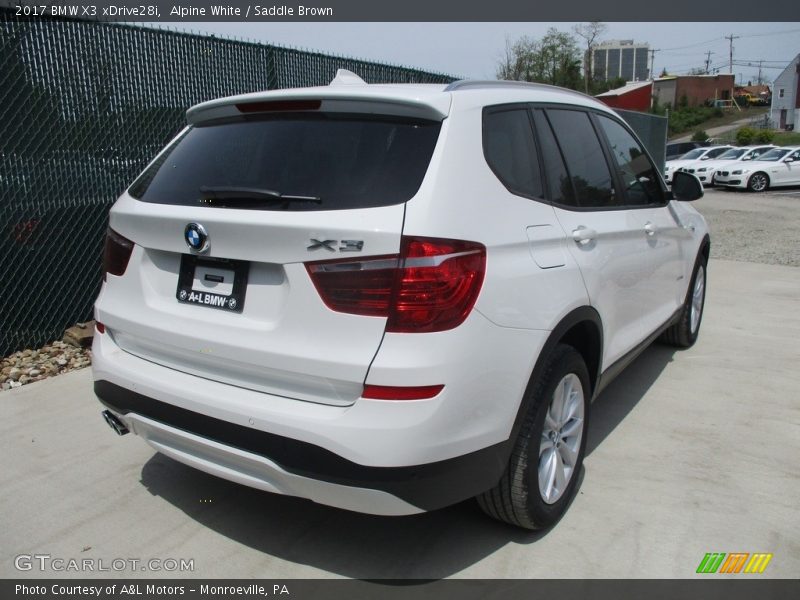 Alpine White / Saddle Brown 2017 BMW X3 xDrive28i