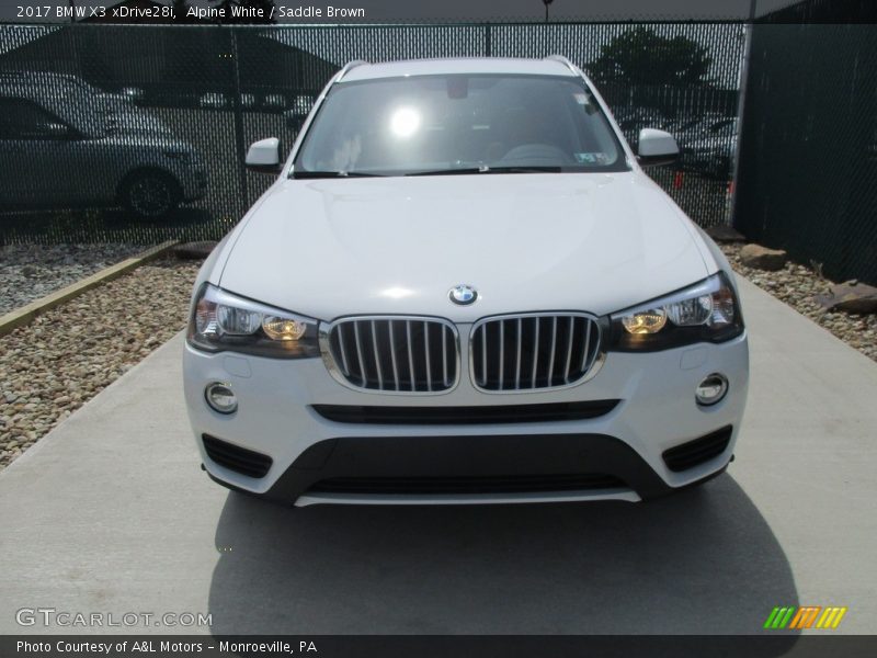 Alpine White / Saddle Brown 2017 BMW X3 xDrive28i