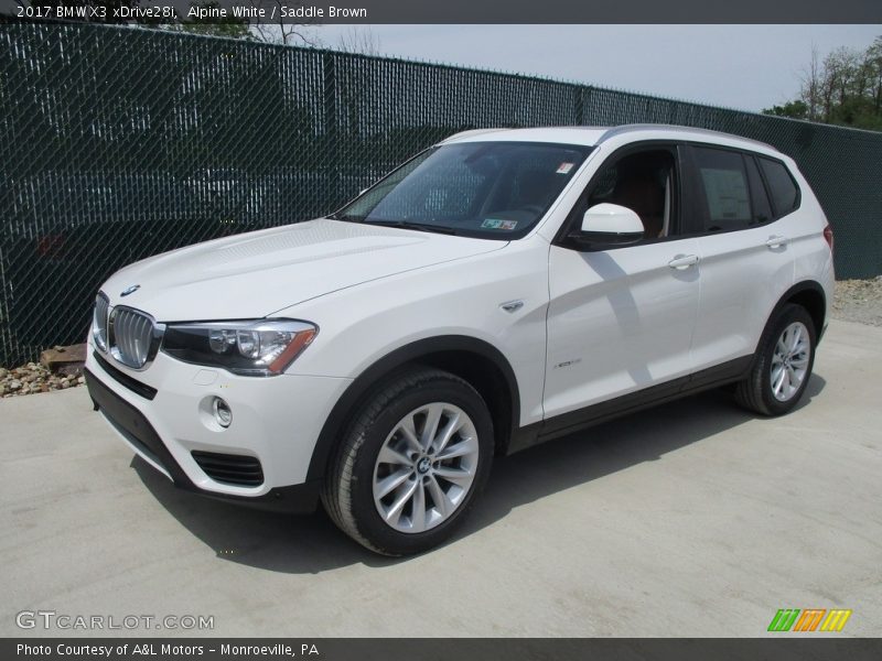 Alpine White / Saddle Brown 2017 BMW X3 xDrive28i