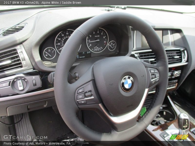 Alpine White / Saddle Brown 2017 BMW X3 xDrive28i
