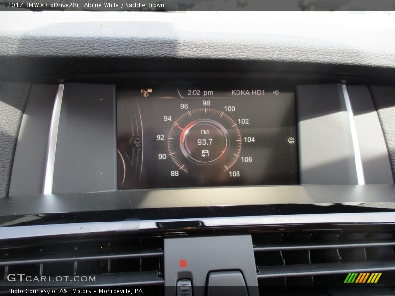 Alpine White / Saddle Brown 2017 BMW X3 xDrive28i