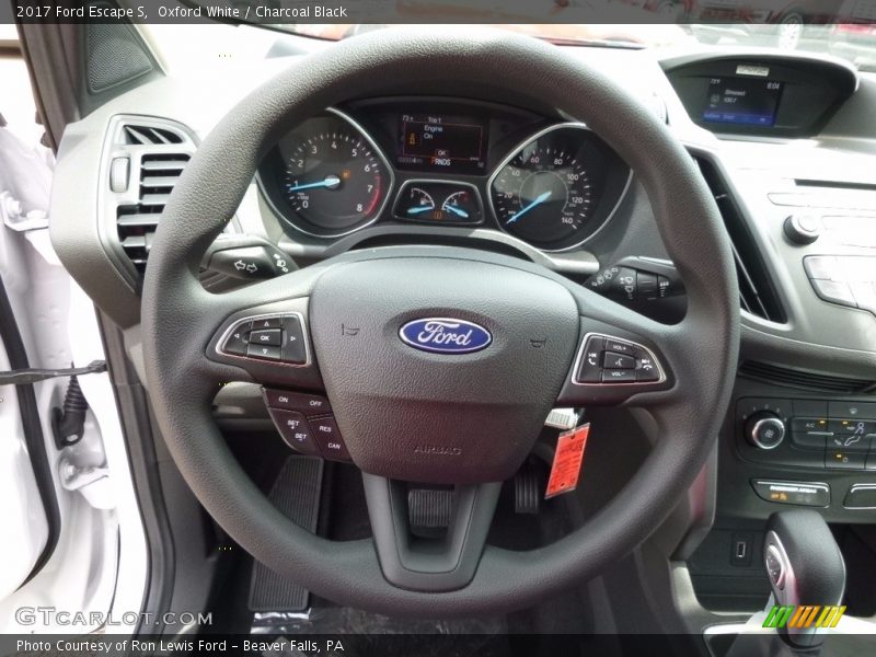 Oxford White / Charcoal Black 2017 Ford Escape S