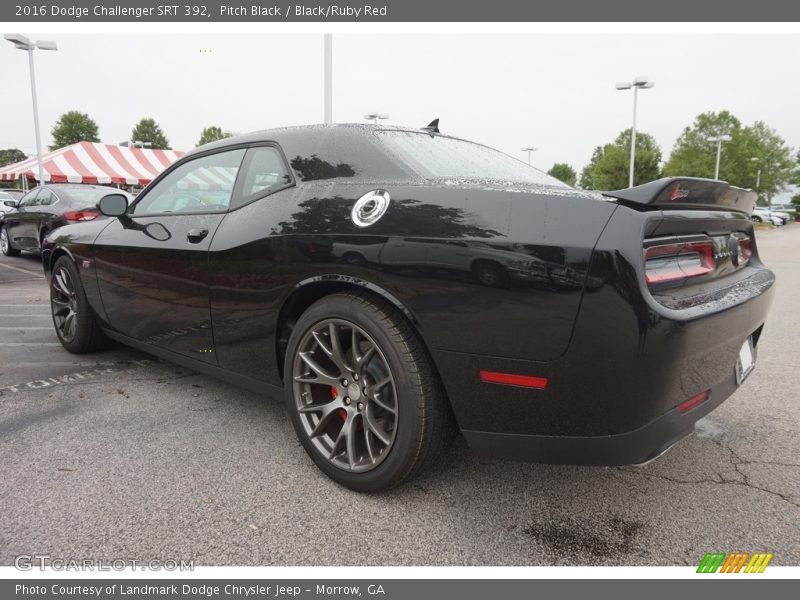 Pitch Black / Black/Ruby Red 2016 Dodge Challenger SRT 392
