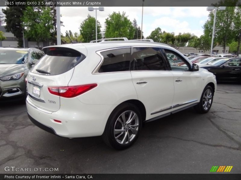 Majestic White / Graphite 2015 Infiniti QX60 3.5 AWD