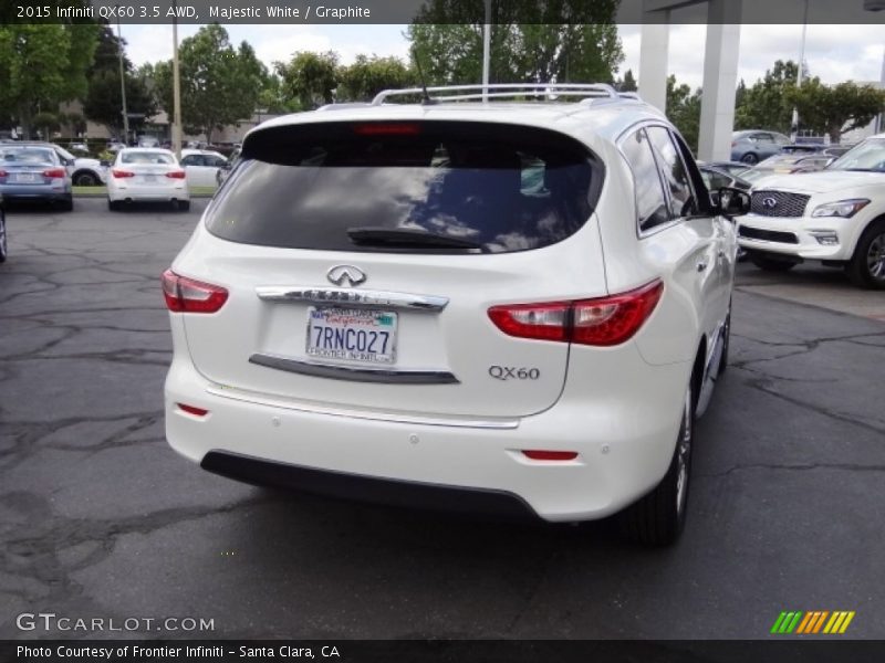 Majestic White / Graphite 2015 Infiniti QX60 3.5 AWD