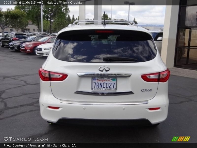 Majestic White / Graphite 2015 Infiniti QX60 3.5 AWD