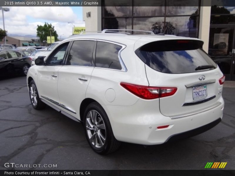 Majestic White / Graphite 2015 Infiniti QX60 3.5 AWD
