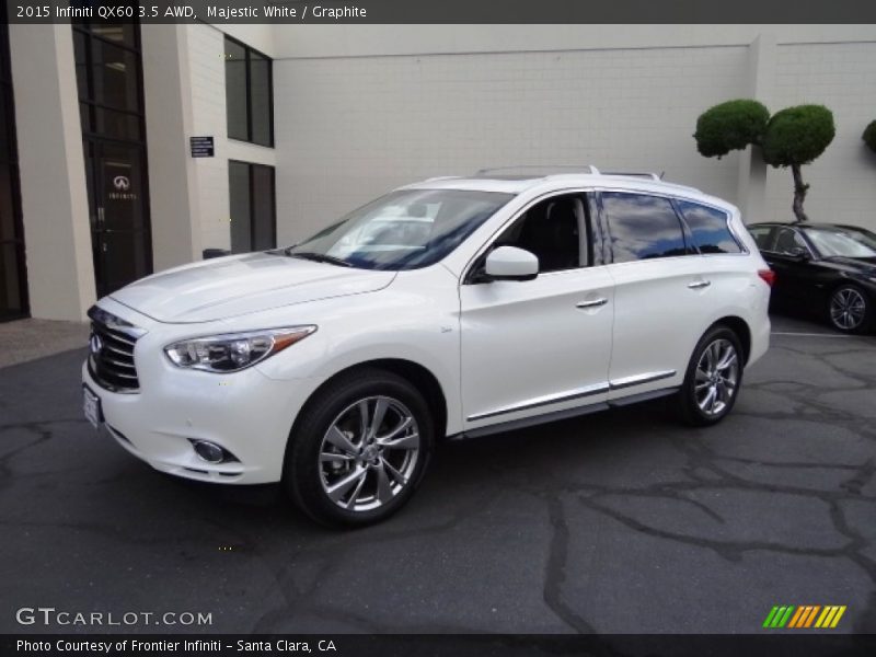 Majestic White / Graphite 2015 Infiniti QX60 3.5 AWD