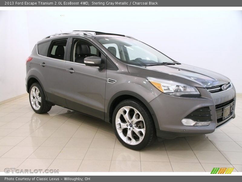 Sterling Gray Metallic / Charcoal Black 2013 Ford Escape Titanium 2.0L EcoBoost 4WD