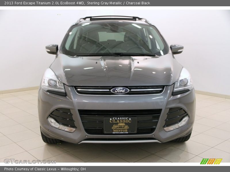 Sterling Gray Metallic / Charcoal Black 2013 Ford Escape Titanium 2.0L EcoBoost 4WD