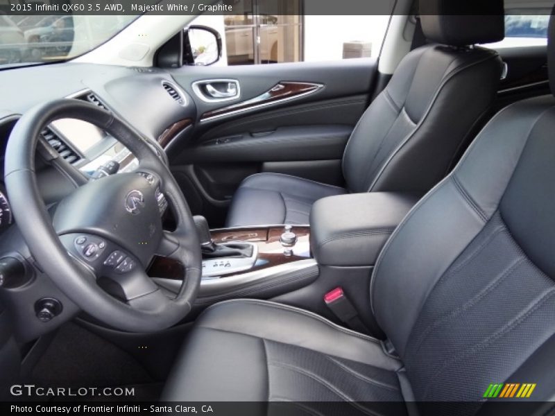 Majestic White / Graphite 2015 Infiniti QX60 3.5 AWD