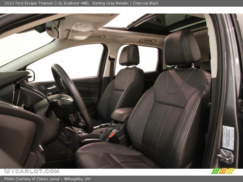 Sterling Gray Metallic / Charcoal Black 2013 Ford Escape Titanium 2.0L EcoBoost 4WD