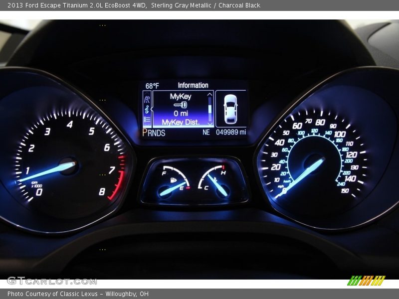Sterling Gray Metallic / Charcoal Black 2013 Ford Escape Titanium 2.0L EcoBoost 4WD