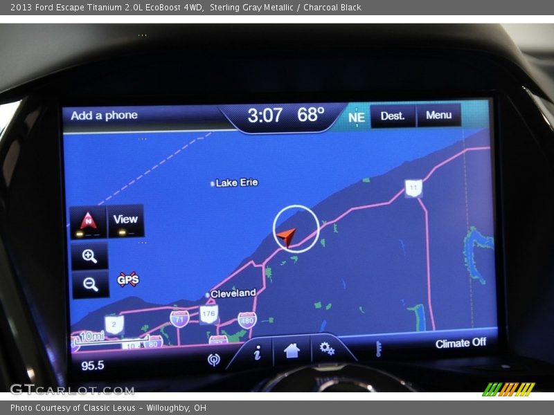 Sterling Gray Metallic / Charcoal Black 2013 Ford Escape Titanium 2.0L EcoBoost 4WD