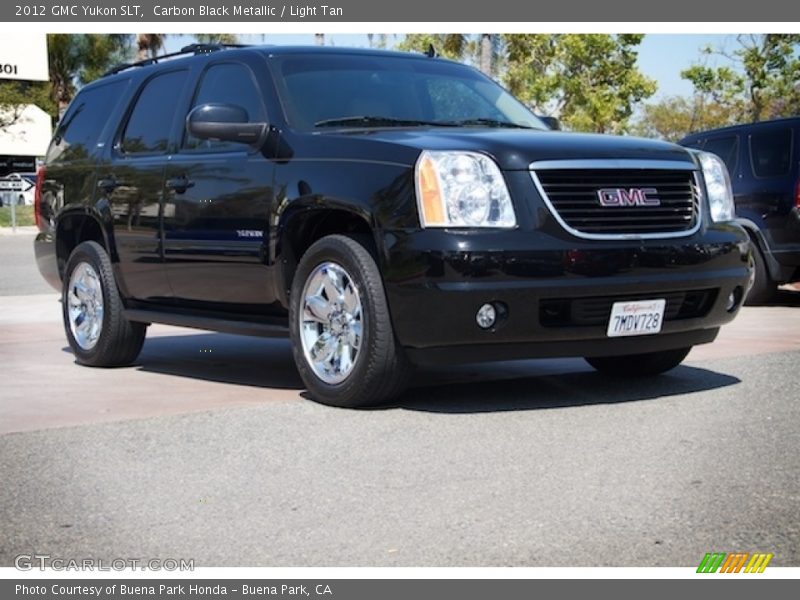 Carbon Black Metallic / Light Tan 2012 GMC Yukon SLT