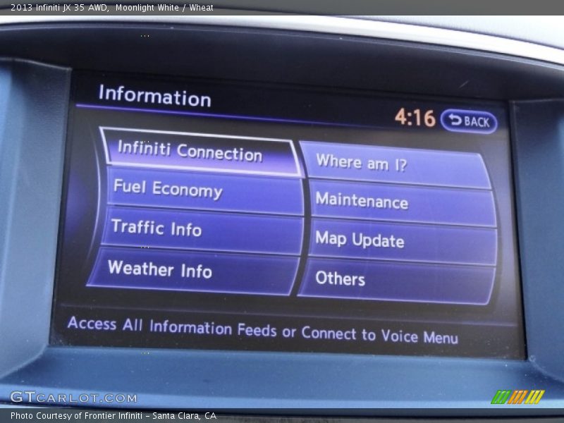 Moonlight White / Wheat 2013 Infiniti JX 35 AWD