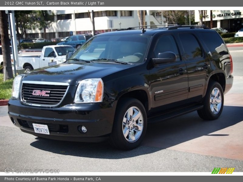 Carbon Black Metallic / Light Tan 2012 GMC Yukon SLT