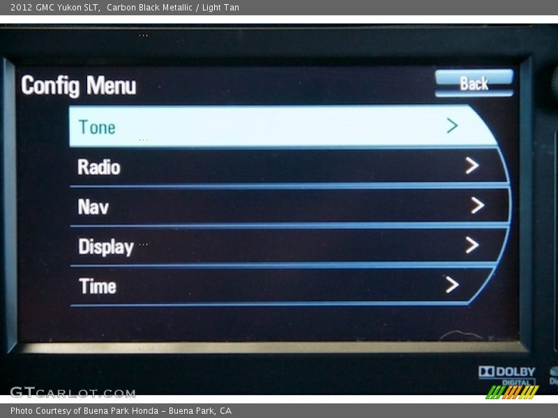 Carbon Black Metallic / Light Tan 2012 GMC Yukon SLT