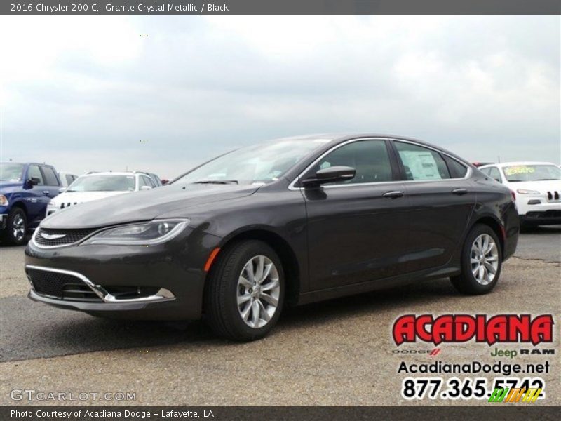 Granite Crystal Metallic / Black 2016 Chrysler 200 C