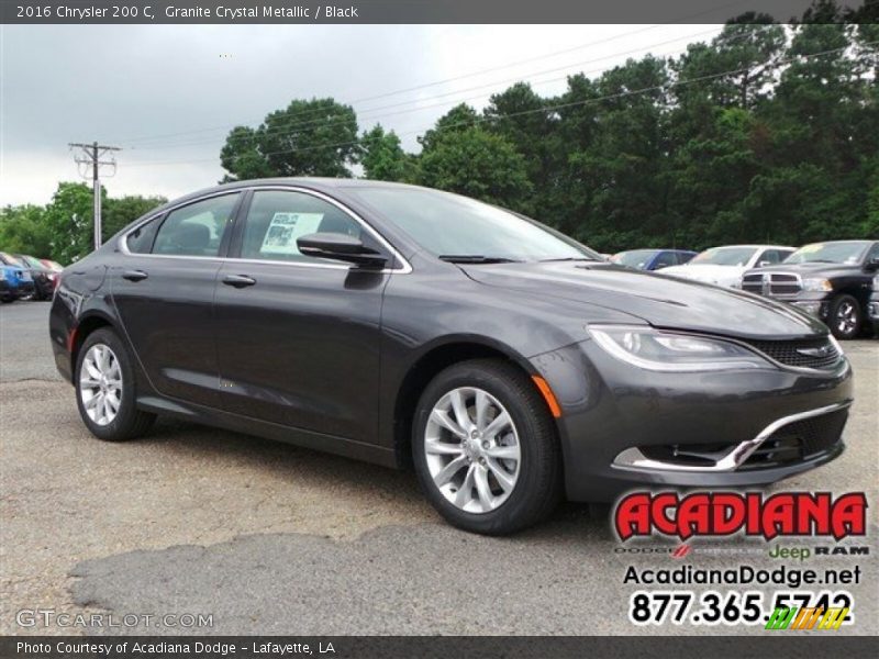 Granite Crystal Metallic / Black 2016 Chrysler 200 C