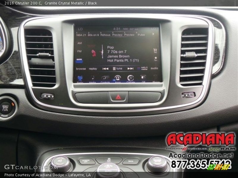Granite Crystal Metallic / Black 2016 Chrysler 200 C
