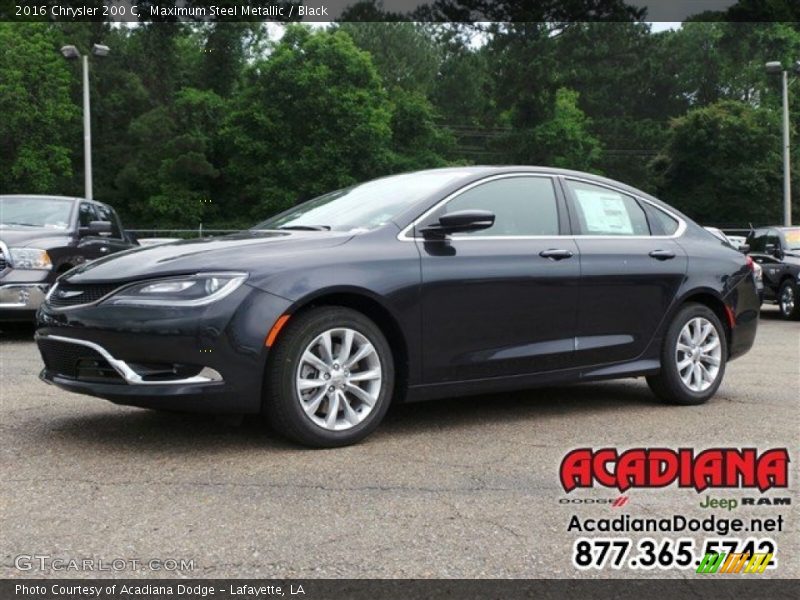 Maximum Steel Metallic / Black 2016 Chrysler 200 C