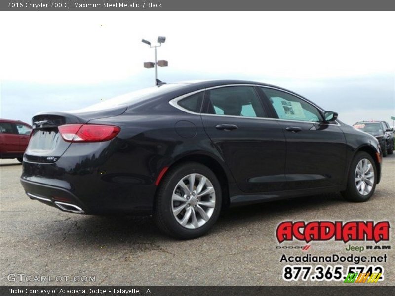 Maximum Steel Metallic / Black 2016 Chrysler 200 C