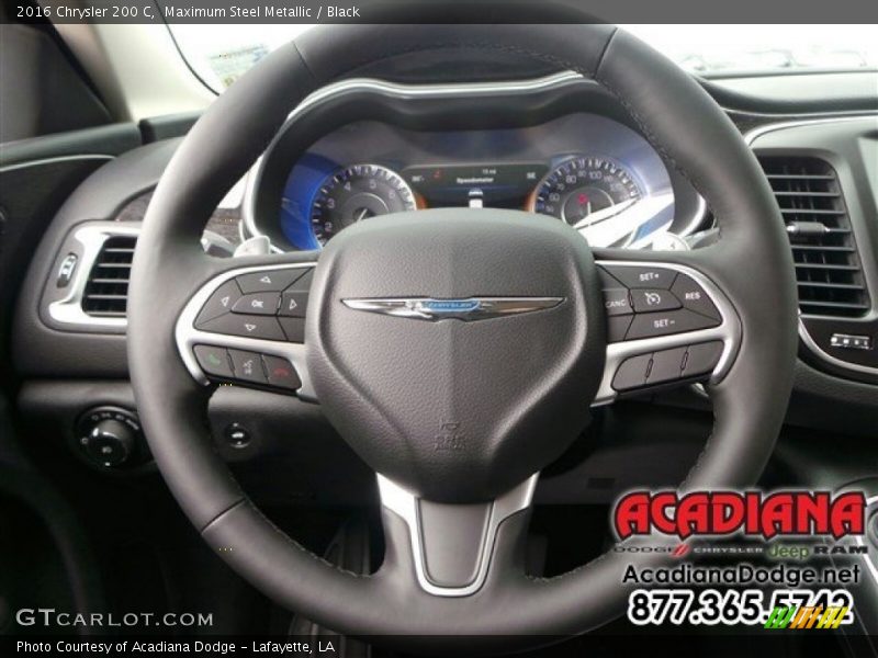 Maximum Steel Metallic / Black 2016 Chrysler 200 C