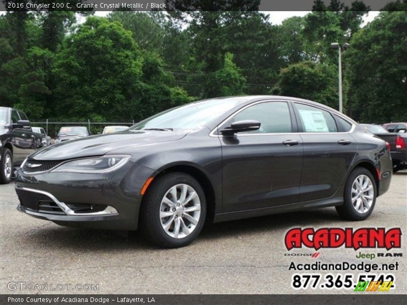 Granite Crystal Metallic / Black 2016 Chrysler 200 C